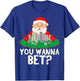 Santa Bet Casino Royal Flush Card Christmas T-Shirt - T-Shirt | Royal
