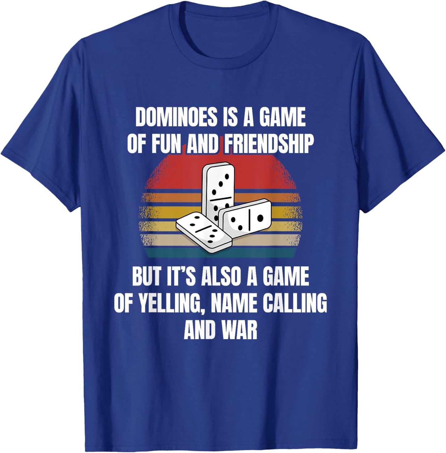 Dominoes Game Domino Hobby Funny Saying Bad Loser Quote T-Shirt - T-Shirt | Royal