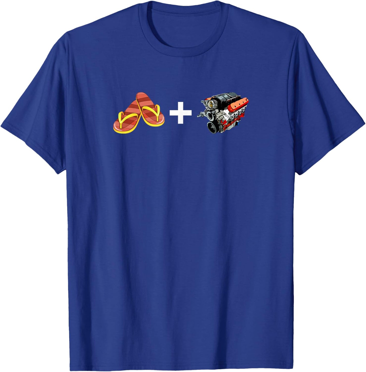 Flip Flops And LS Swaps Front And Back Graphic T-Shirt - T-Shirt | Royal