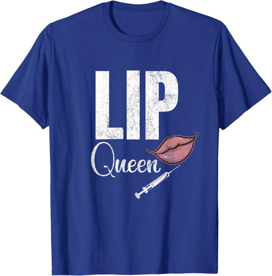Vintage Lip Queen Injector Filler Aesthetic Nurse Injector T-Shirt - T-Shirt | Royal