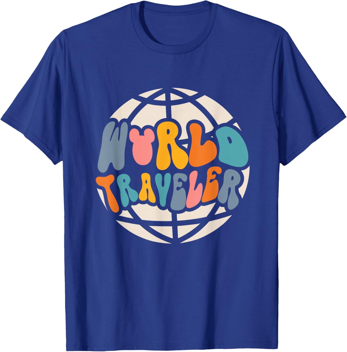 World Traveler, Vacation Trip, Travel T-Shirt - T-Shirt | Royal