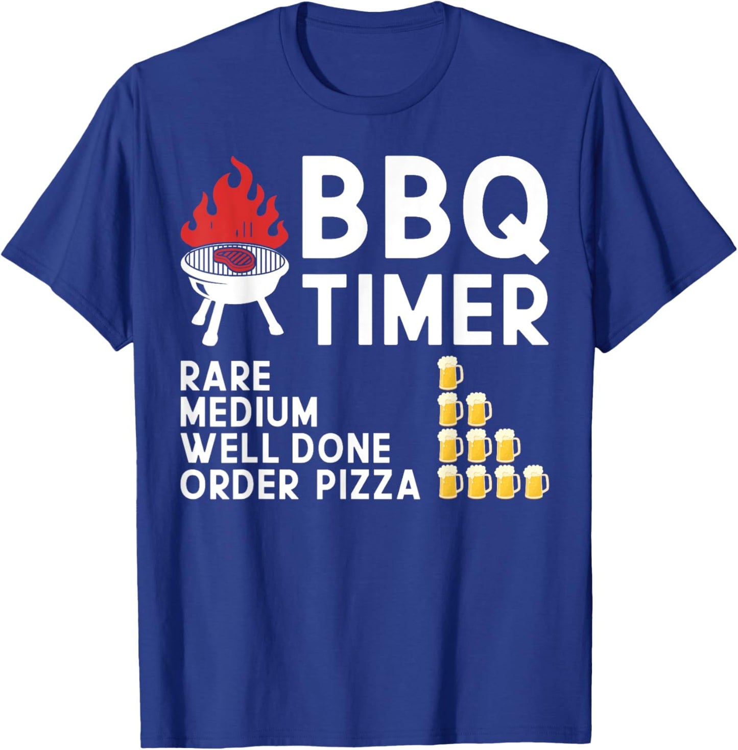 BBQ Timer Barbecue Grilling Smoker Drinking T-Shirt - T-Shirt | Royal