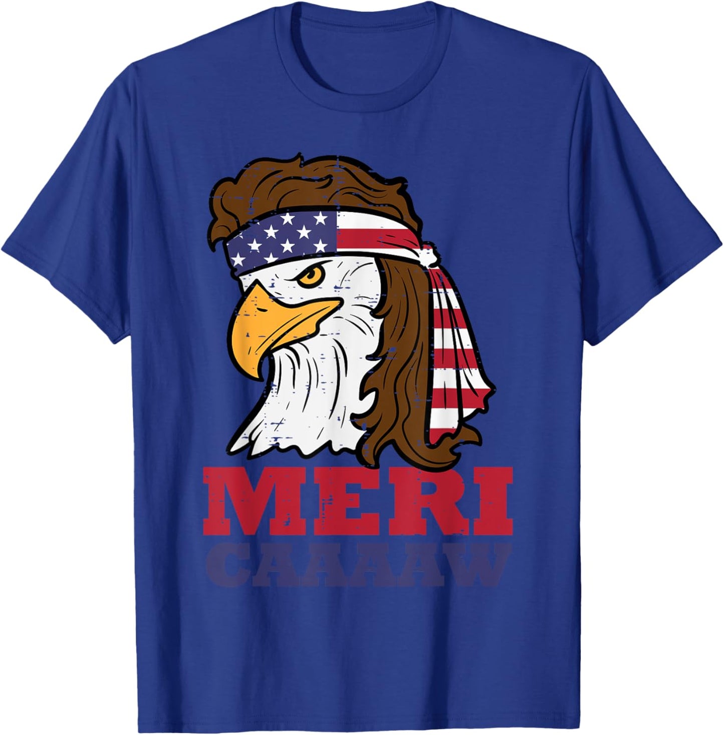 4th Of July Eagle Meri Caw Freedom Patriotic Men Women Kids T-Shirt - T-Shirt | Royal