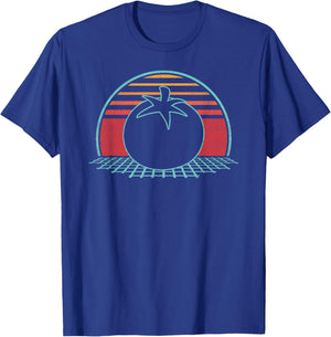 Tomato Vegetable Gardener Retro Vintage 80s Style Gift T-Shirt - T-Shirt | Royal