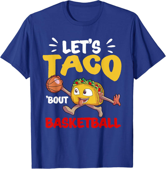 Funny Cinco de Mayo Shirt Boys Kids Mexican Taco Basketball T-Shirt - T-Shirt | Royal