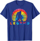 Tie Dye Retro Bigfoot Legend Silhouette T-Shirt - T-Shirt | Royal