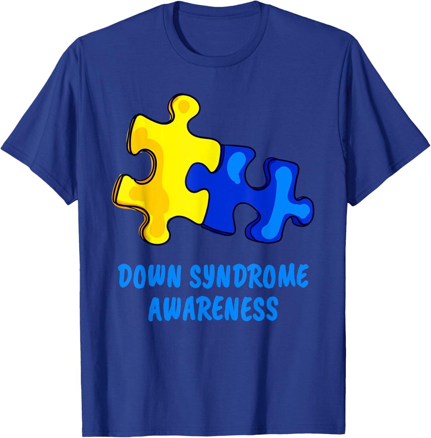 Down Syndrome 21 March Puzzle Down Syndrome Awareness Day T-Shirt - T-Shirt | Royal