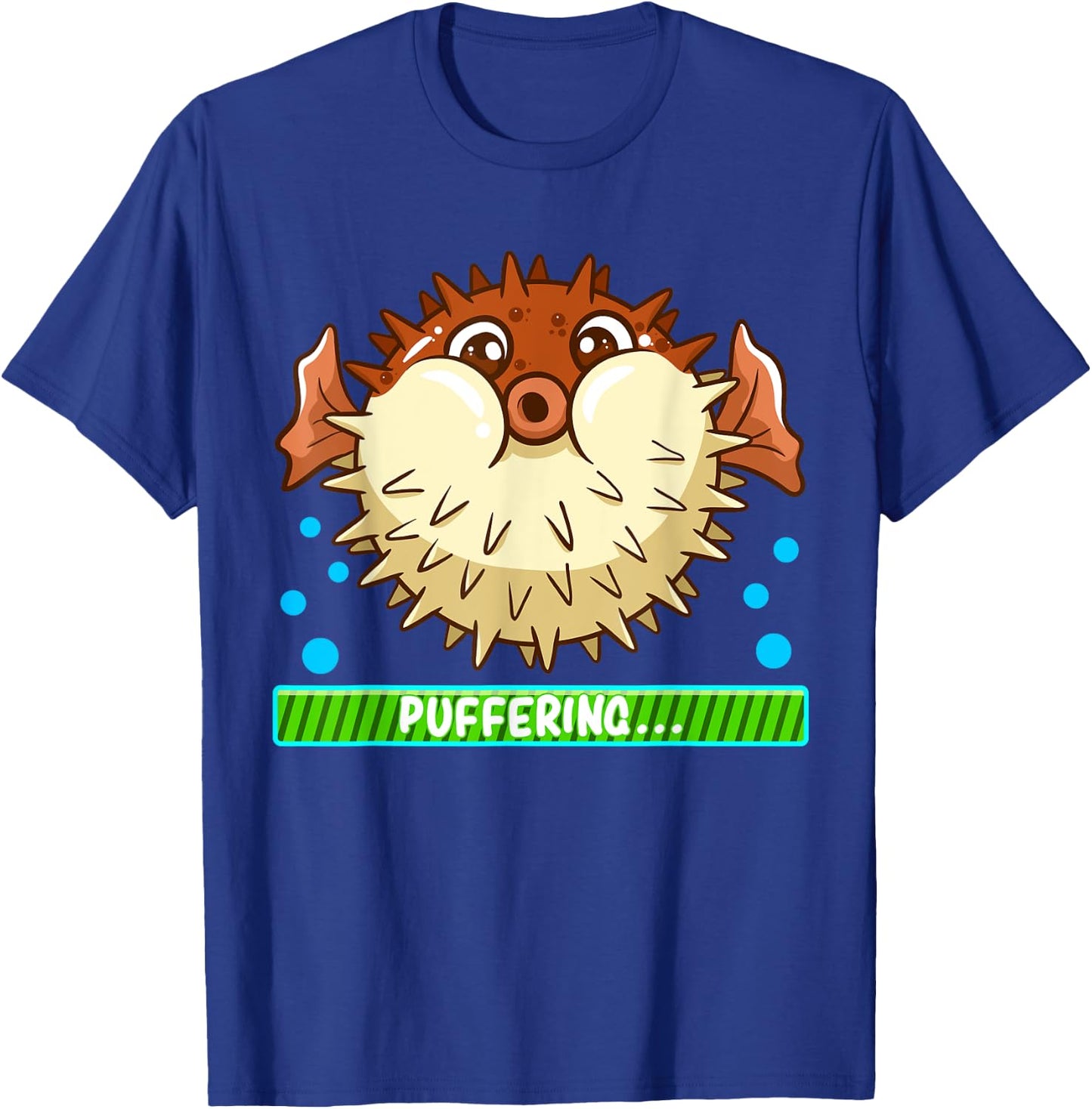Pufferfish Puffering Puffers Tetraodontidae Fish Boys Girls T-Shirt - T-Shirt | Royal