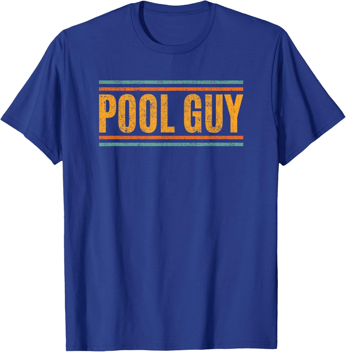 Vintage Retro Pool Guy T-Shirt - T-Shirt | Royal