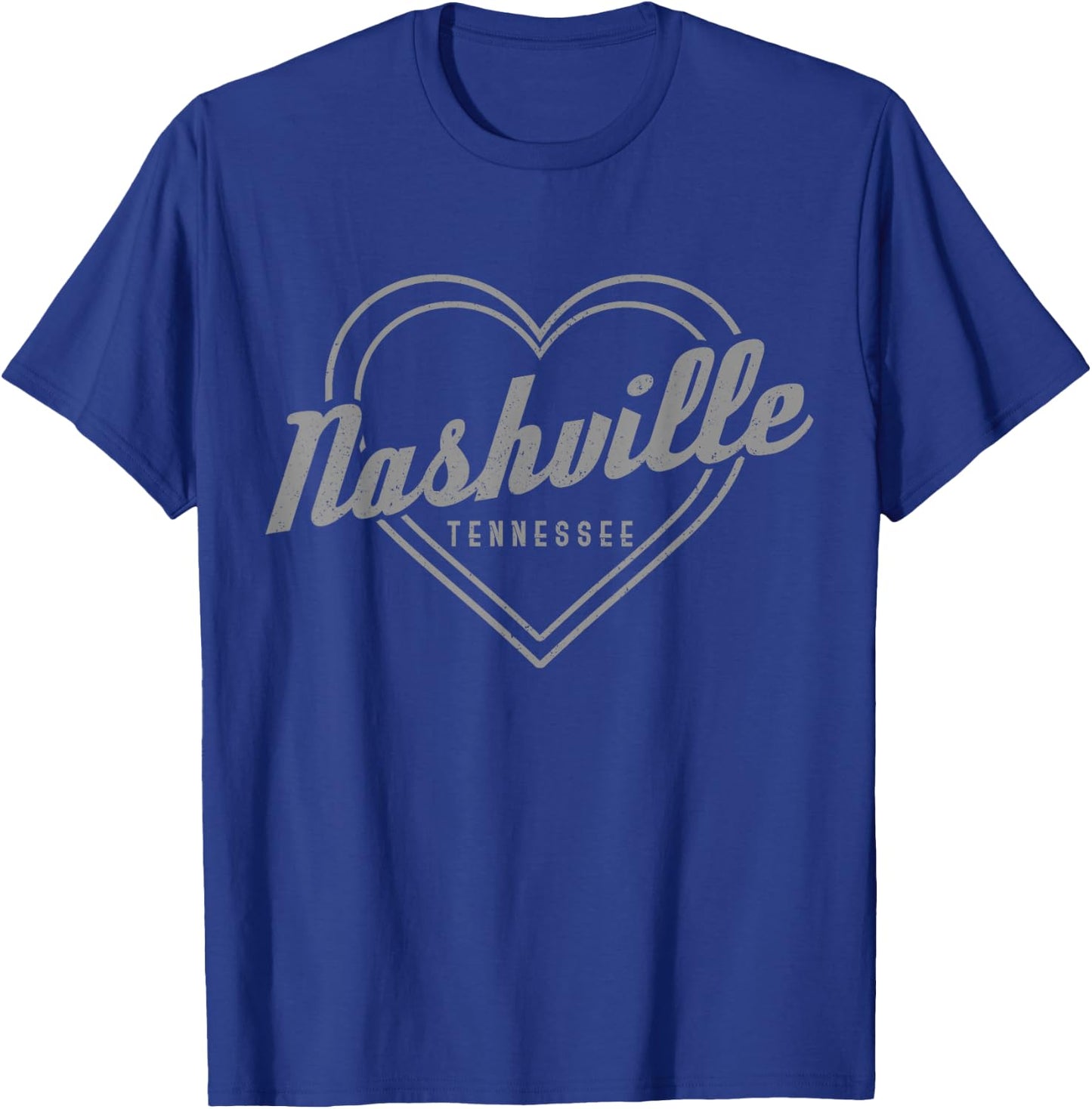 Nashville Tennessee Country Music City Heart Gift Vintage T-Shirt - T-Shirt | Royal