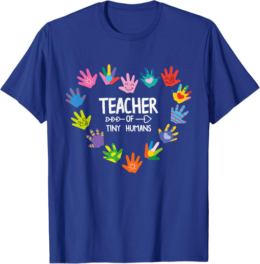 Teacher of Tiny Humans Kindergarten Preschool Teacher T-Shirt - T-Shirt | Royal
