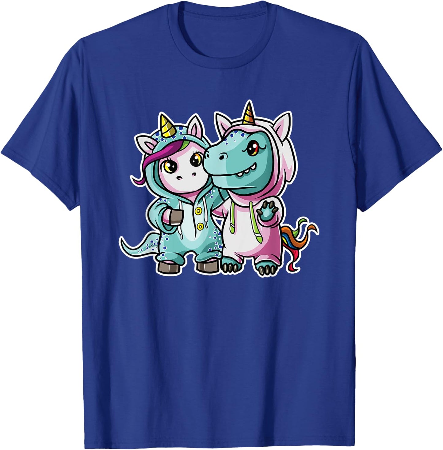 Unicorn T-Rex Best Friends Dinosaur Costume T-Shirt - T-Shirt | Royal