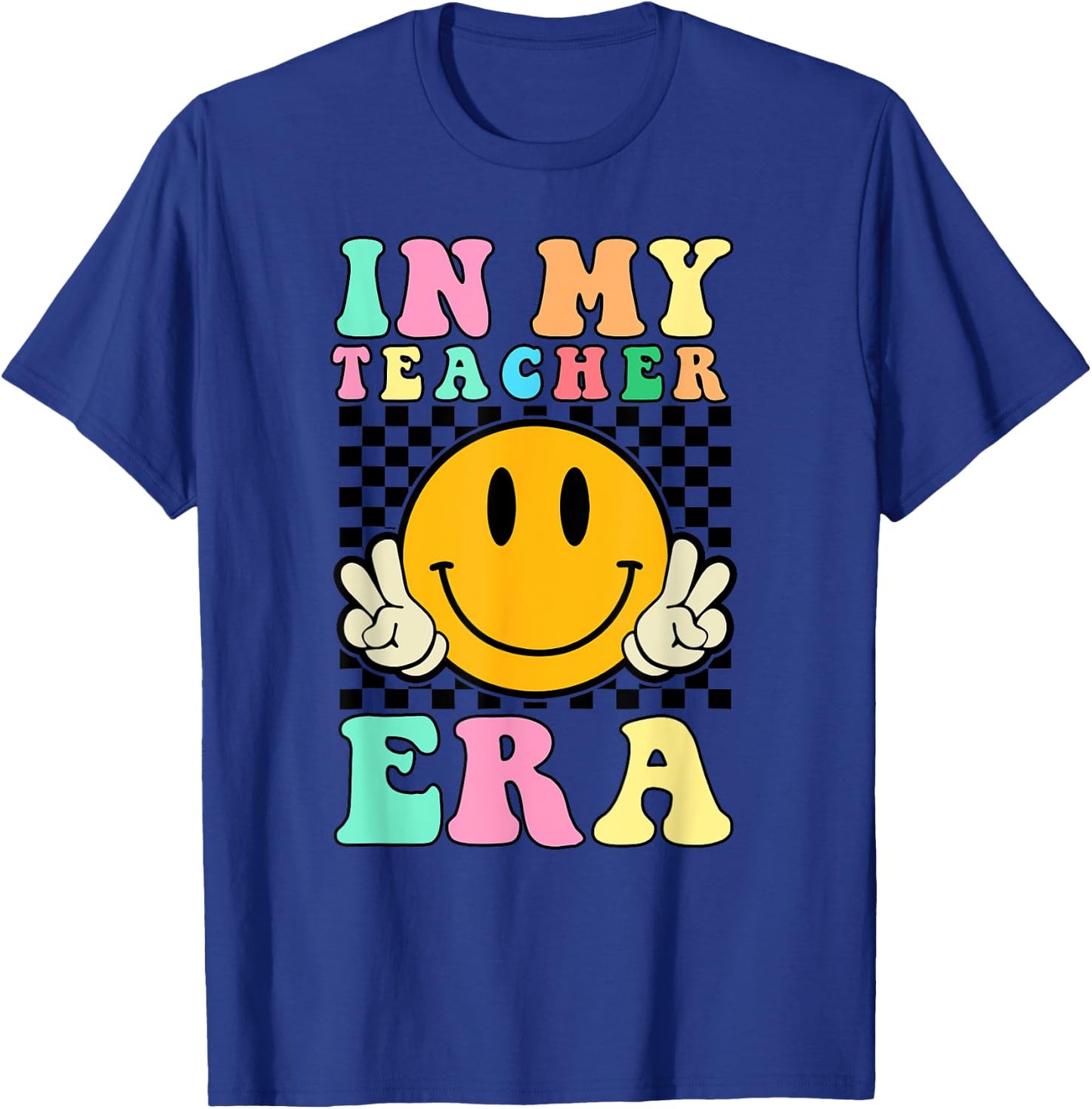 In My Teacher Era Retro Back To School Teacher Student T-Shirt - T-Shirt | Royal
