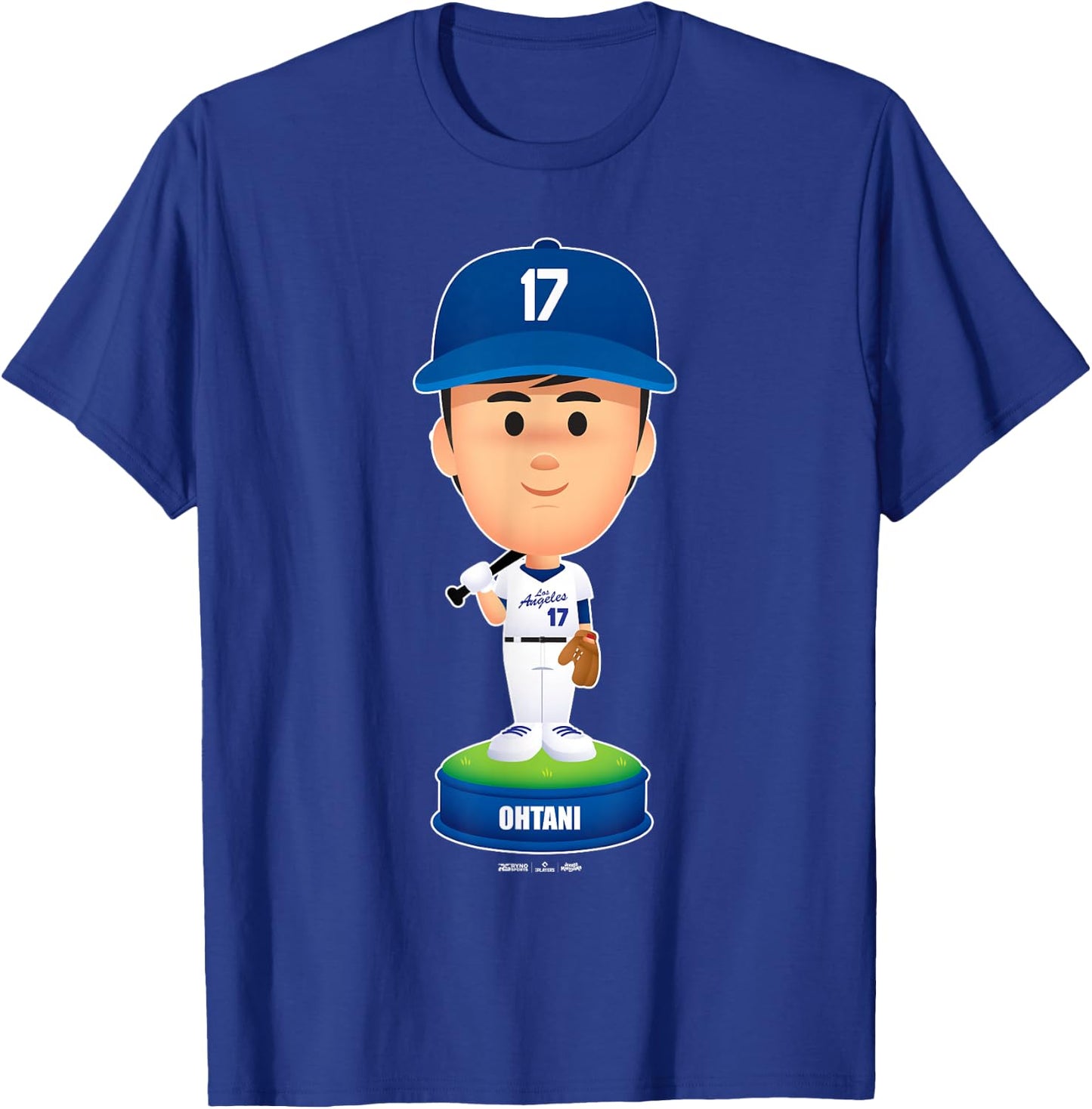 Shohei Ohtani Los Angeles Baseball Bobblehead MLBPA T-Shirt - T-Shirt | Royal