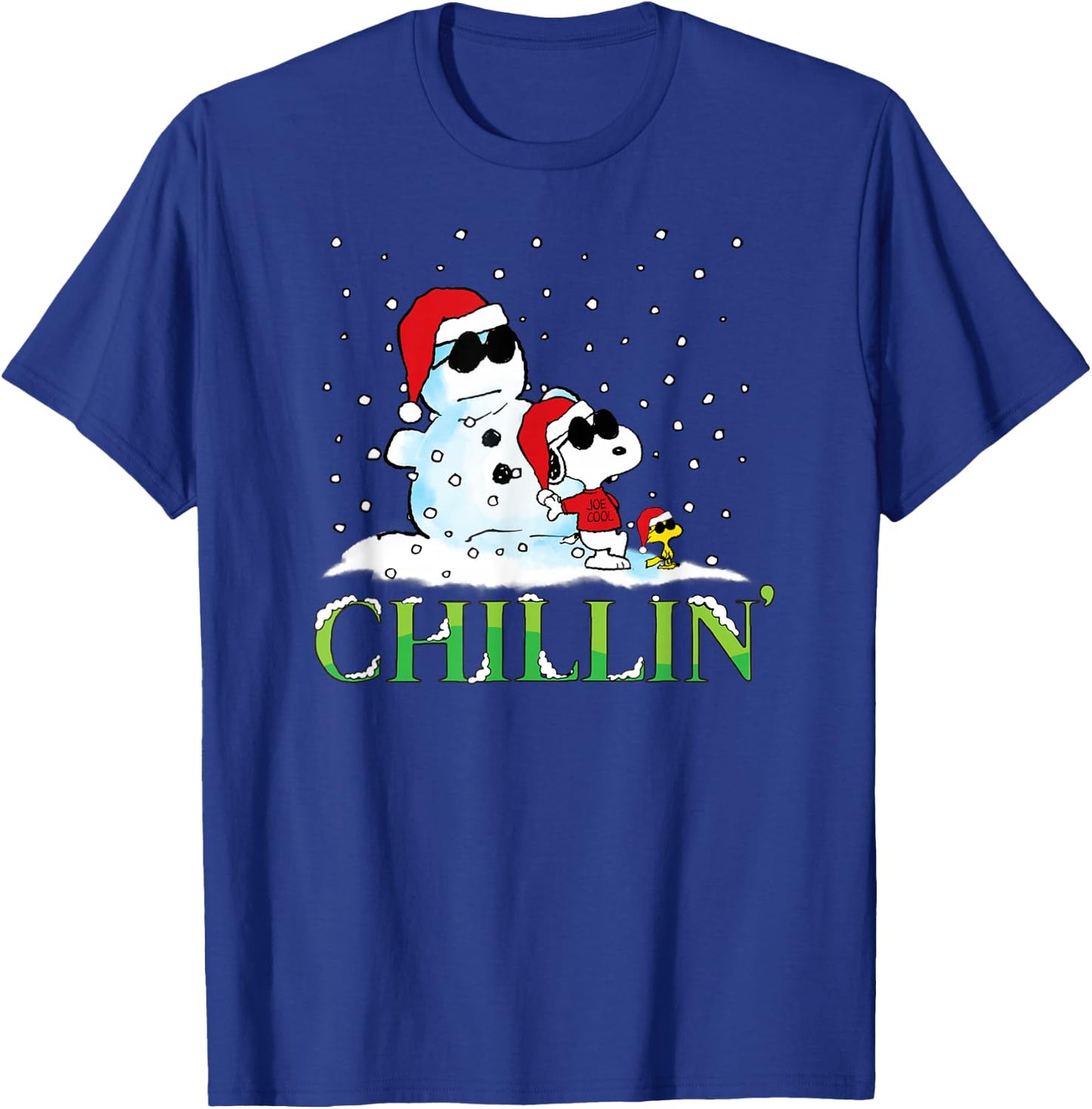 Peanuts Holiday Snoopy Chillin T-Shirt - T-Shirt | Royal
