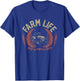 Vintage Farmer Shirt Men Tractor Gift Boys Farm Rancher T-Shirt - T-Shirt | Royal
