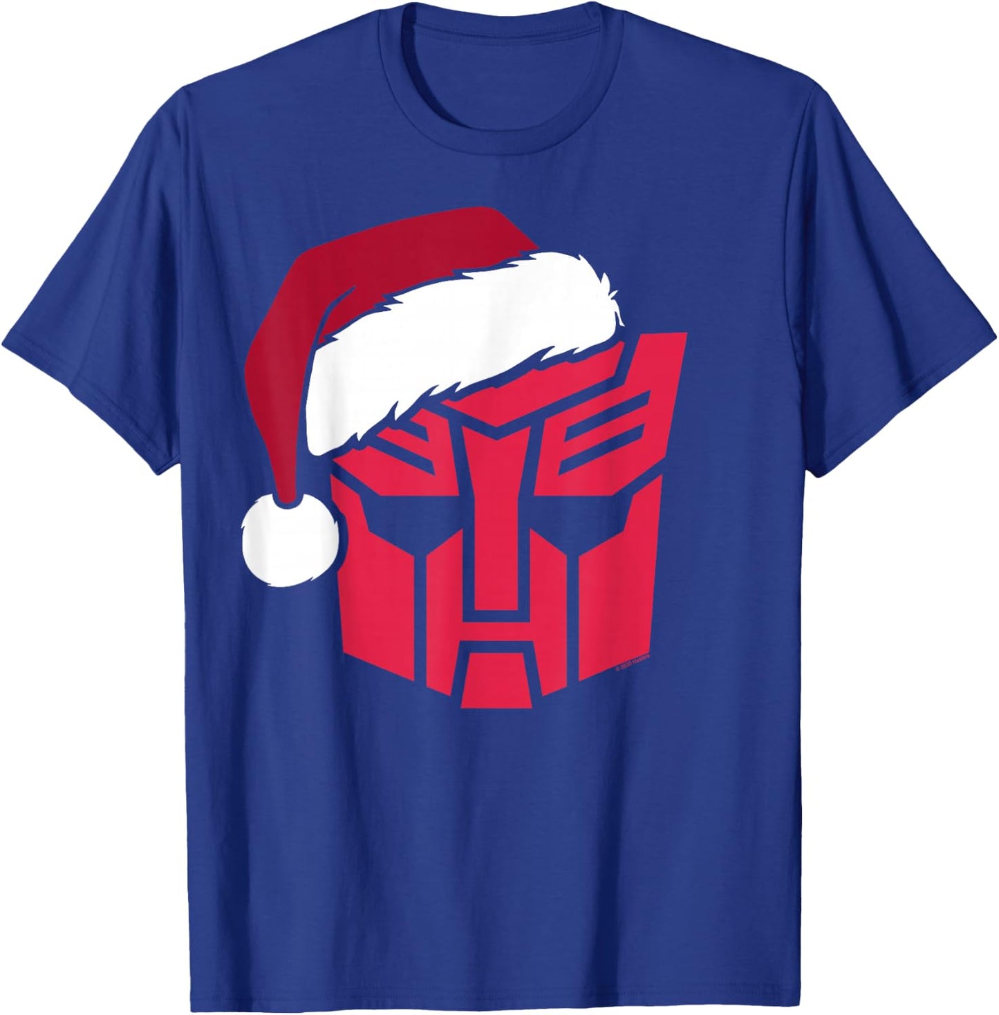 Transformers Christmas Autobots Santa Hat Logo T-Shirt - T-Shirt | Royal