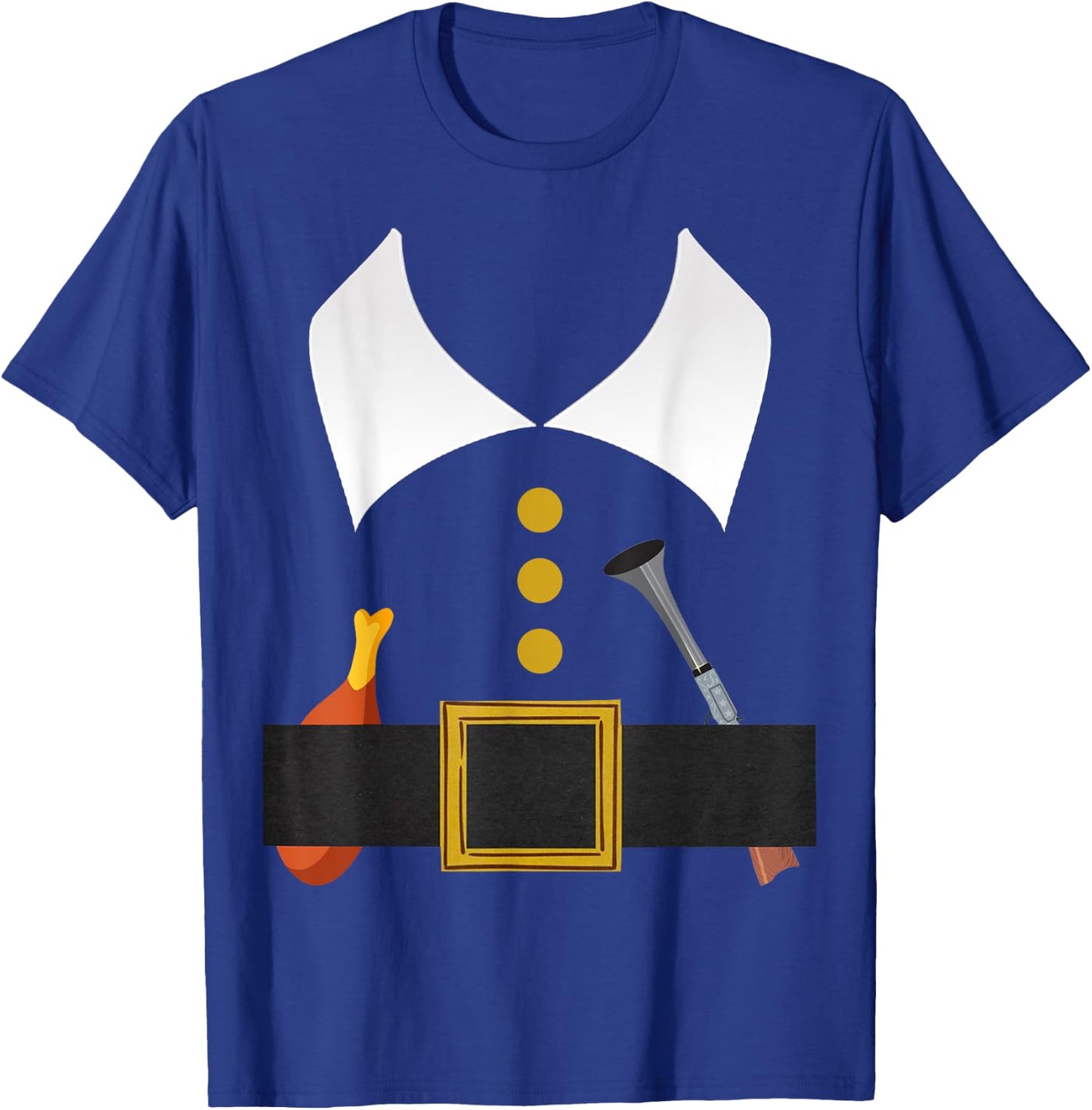 Mr pilgrim Hunter Turkey Leg costume Thanksgiving Boys T-Shirt - T-Shirt | Royal