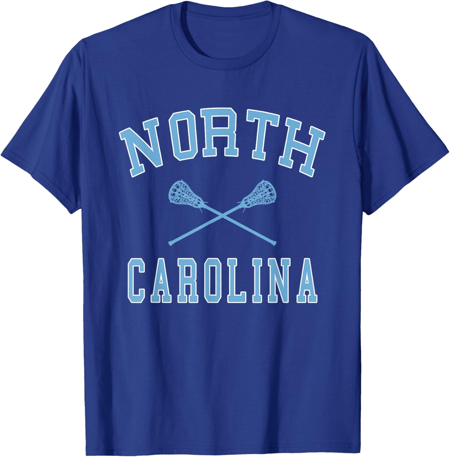 North Carolina Lacrosse Vintage NC LAX Weathered T-Shirt - T-Shirt | Royal