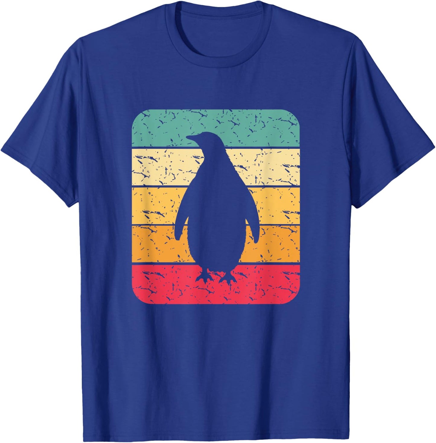 Retro Penguin Lover Gift Penguin Heart Silhouette Gifts T-Shirt - T-Shirt | Royal
