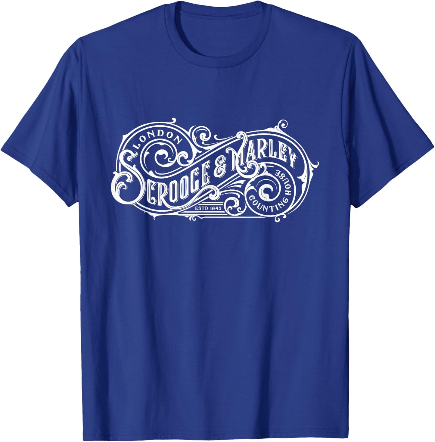 Christmas Carol Scrooge and Marley Counting House Gift T-Shirt - T-Shirt | Royal
