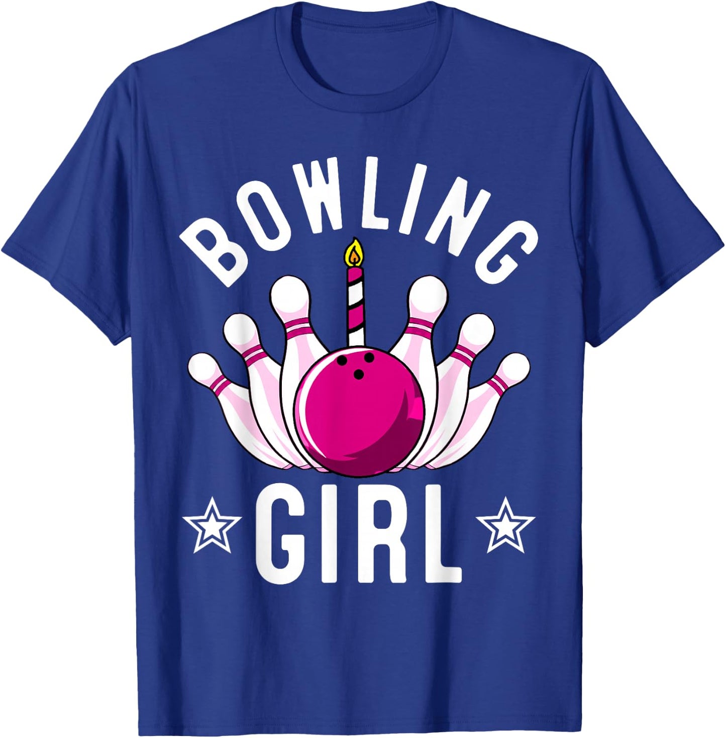 Funny Bowling Gift Kids Cool Bowler Girls Birthday Party T-Shirt - T-Shirt | Royal