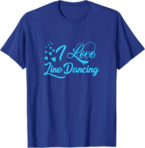 I Love Line Dancing Line Dance T-Shirt - T-Shirt | Royal
