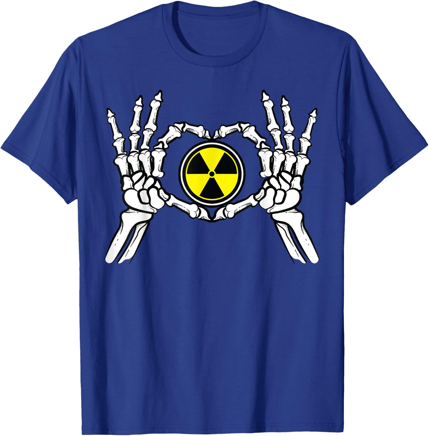 Funny Radioactive Gift Cool Nuclear Biohazard Logo T-Shirt - T-Shirt | Royal