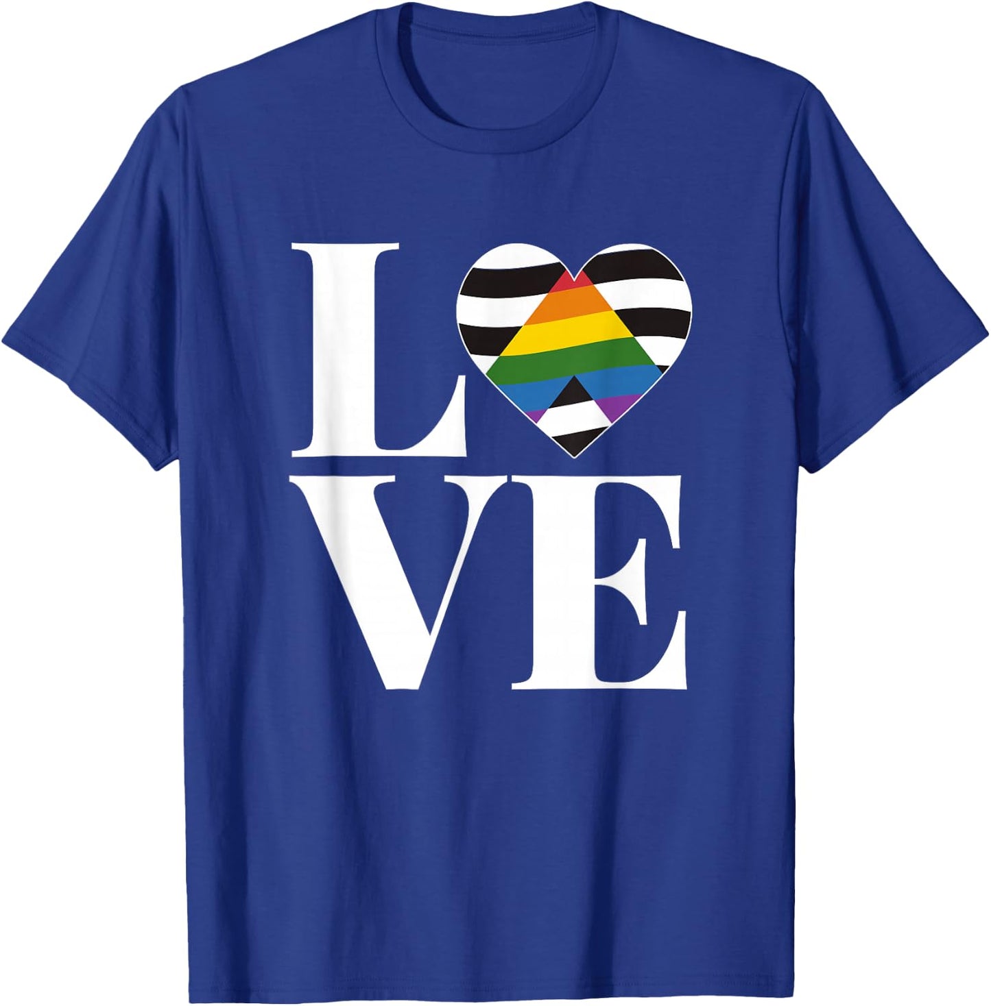 LOVE Straight Alliance Shirt Straight Ally Pride Flag T-Shirt - T-Shirt | Royal