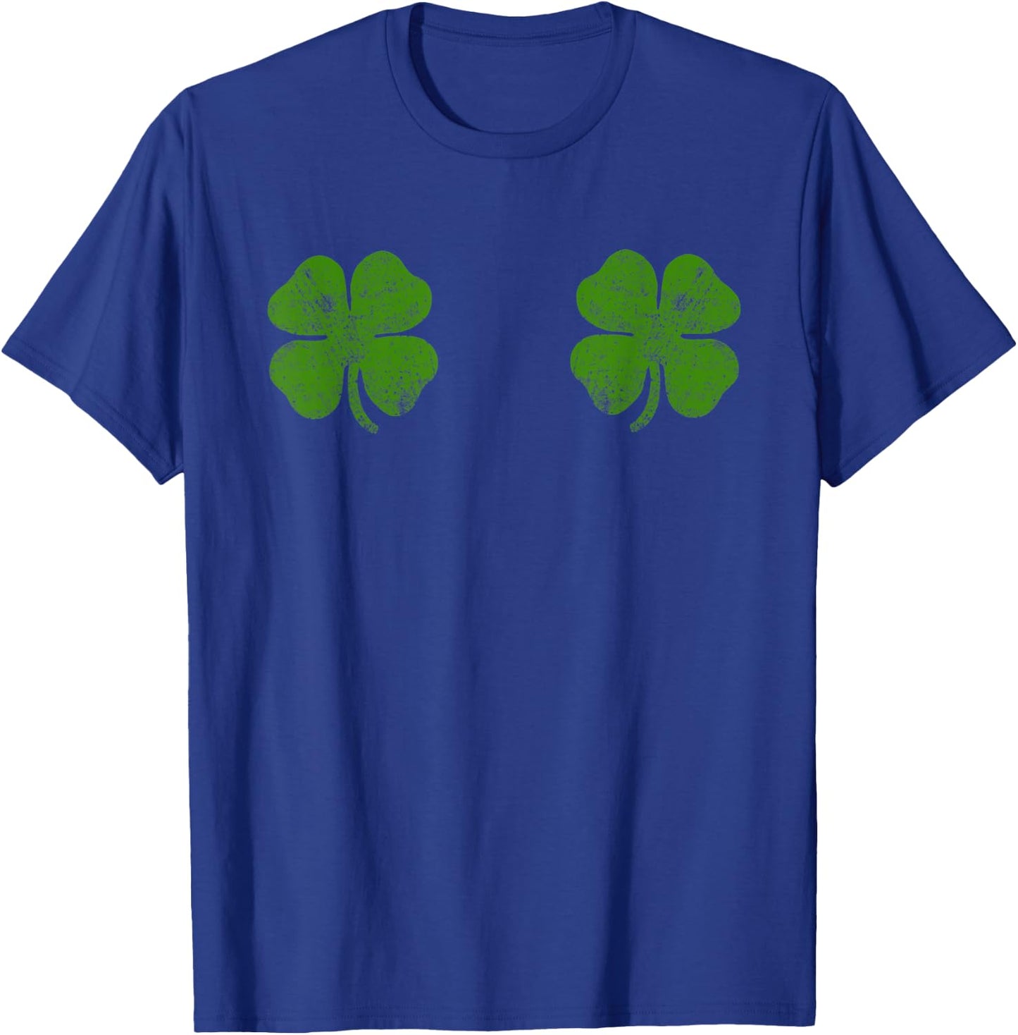 St Patricks Day Shamrock Boob Women Shirt Shamrock Boob T-Shirt - T-Shirt | Royal