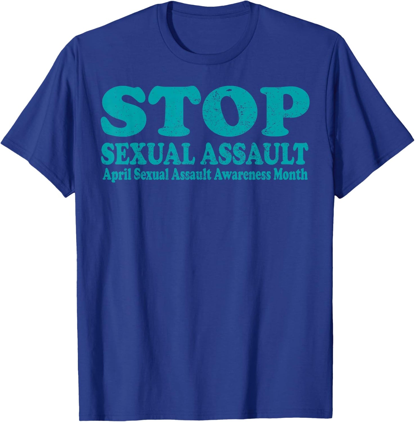 American Stop Sexual Assault April Awareness Month T-Shirt - T-Shirt | Royal