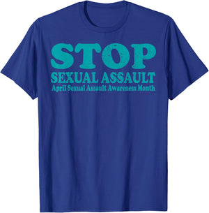 American Stop Sexual Assault April Awareness Month T-Shirt - T-Shirt | Royal