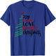 Joy Hope Peace Love Christmas Tree Gift T-Shirt - T-Shirt | Royal