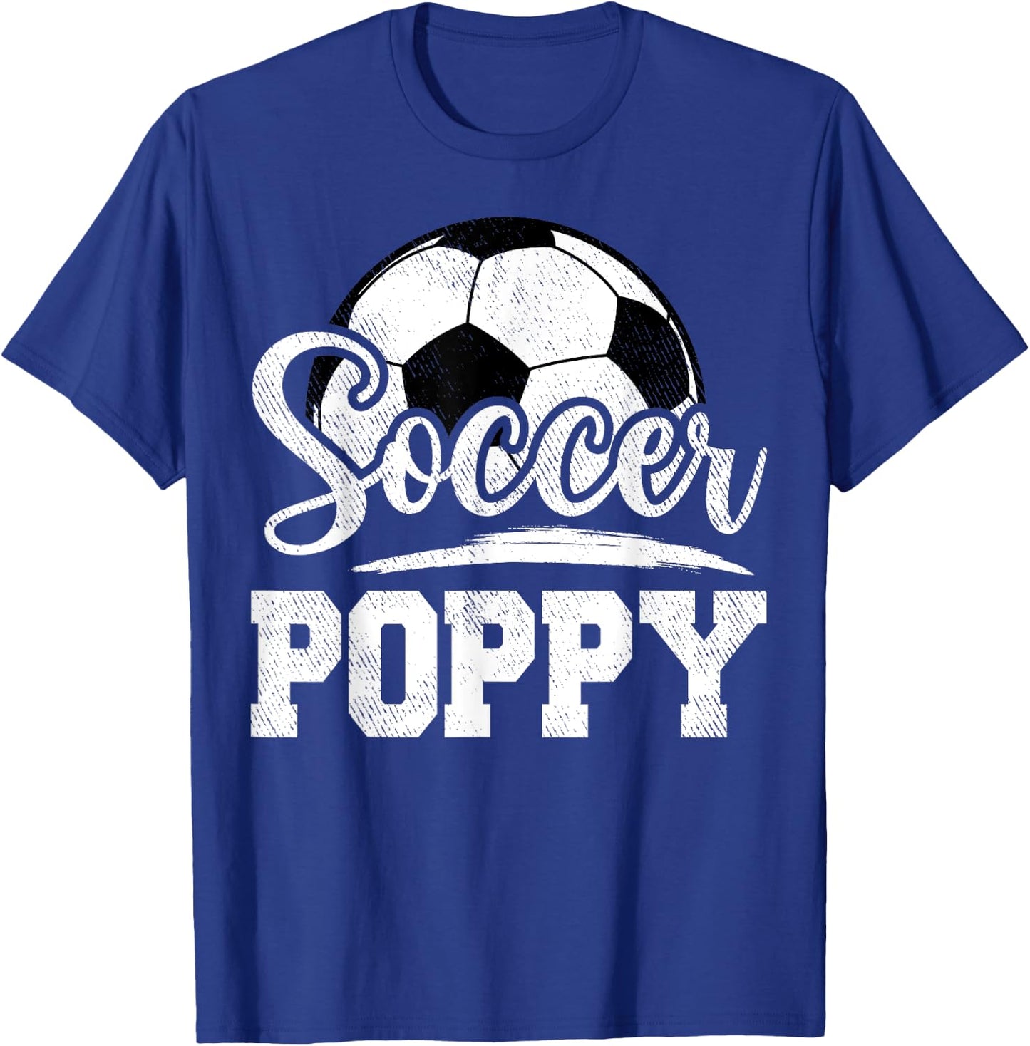 Soccer Poppy Soccer Player Game Day Father's Day T-Shirt - T-Shirt | Royal