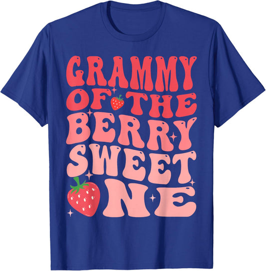 Grammy Of The Berry Sweet One 1st Birthday Strawberry T-Shirt - T-Shirt | Royal