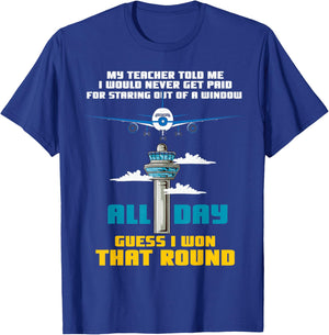 Funny Air Traffic Controller Saying ATC Flight Control T-Shirt - T-Shirt | Royal