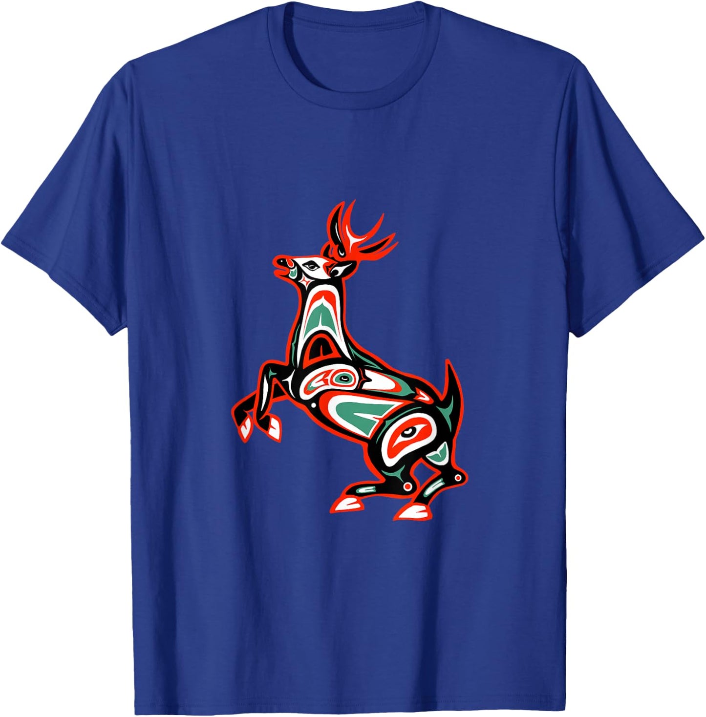 Haida art, Native American Style, Deer Totem T-Shirt - T-Shirt | Royal