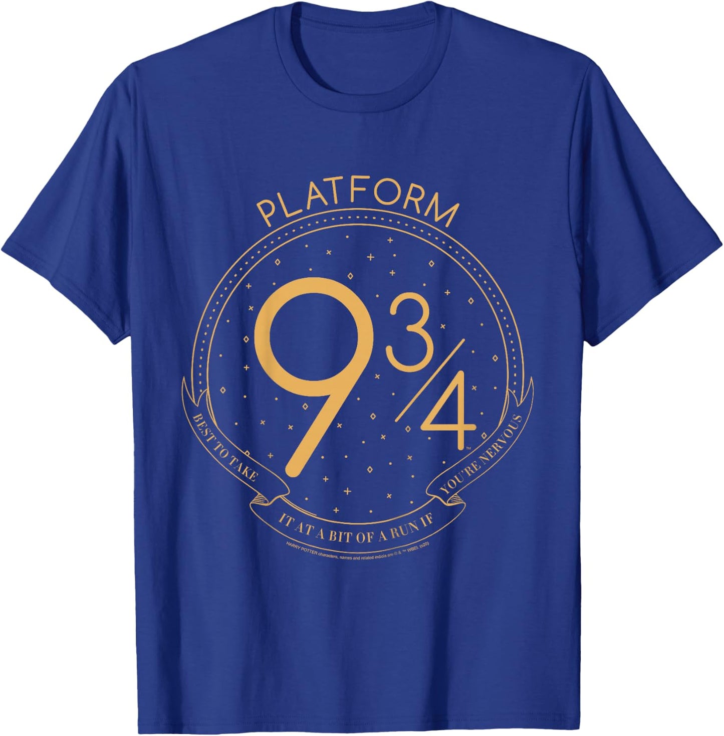 Kids Harry Potter Platform 9 &3/4 Line Art T-Shirt - T-Shirt | Royal