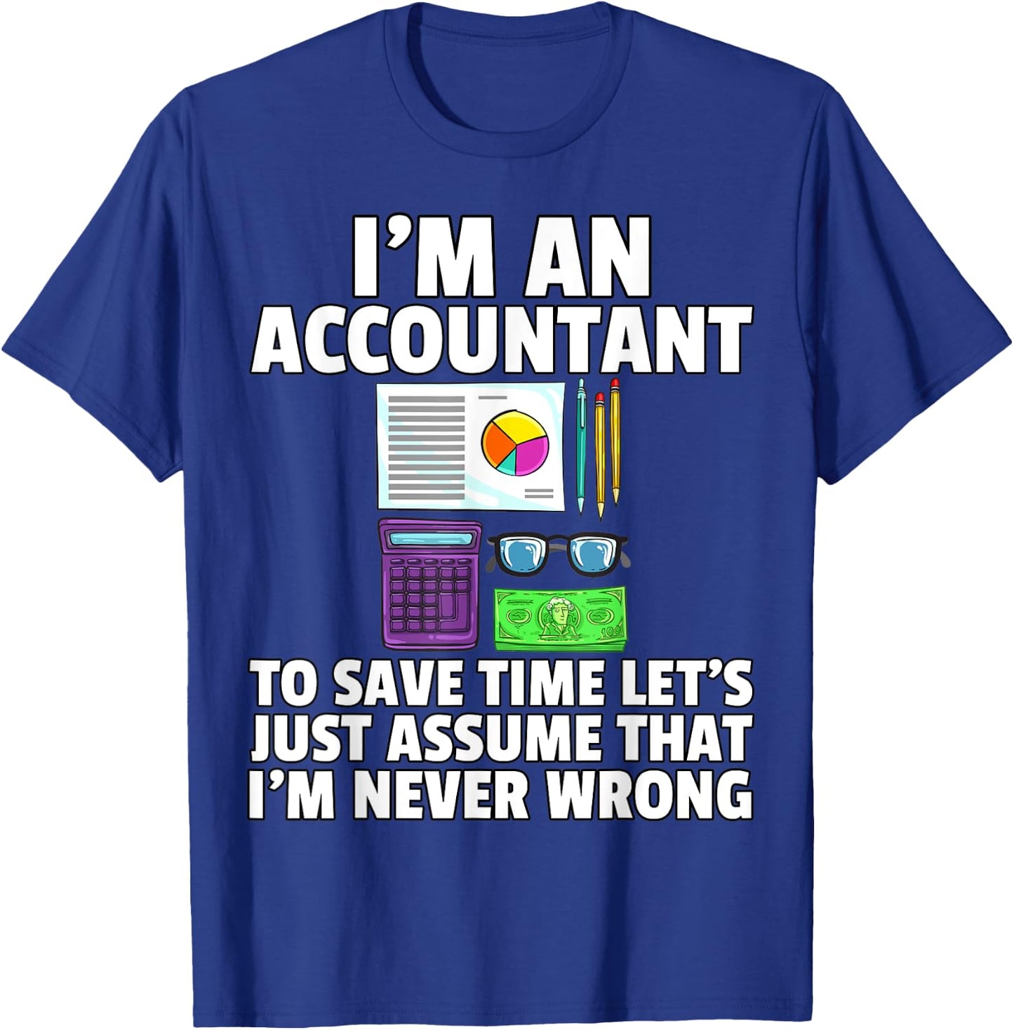 CPA Bookkeeping Gift Accountant Bookkeeper T-Shirt - T-Shirt | Royal