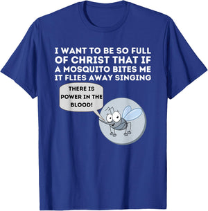 Mosquito Joke - Funny Christian Bible & Jesus Small T-Shirt - T-Shirt | Royal