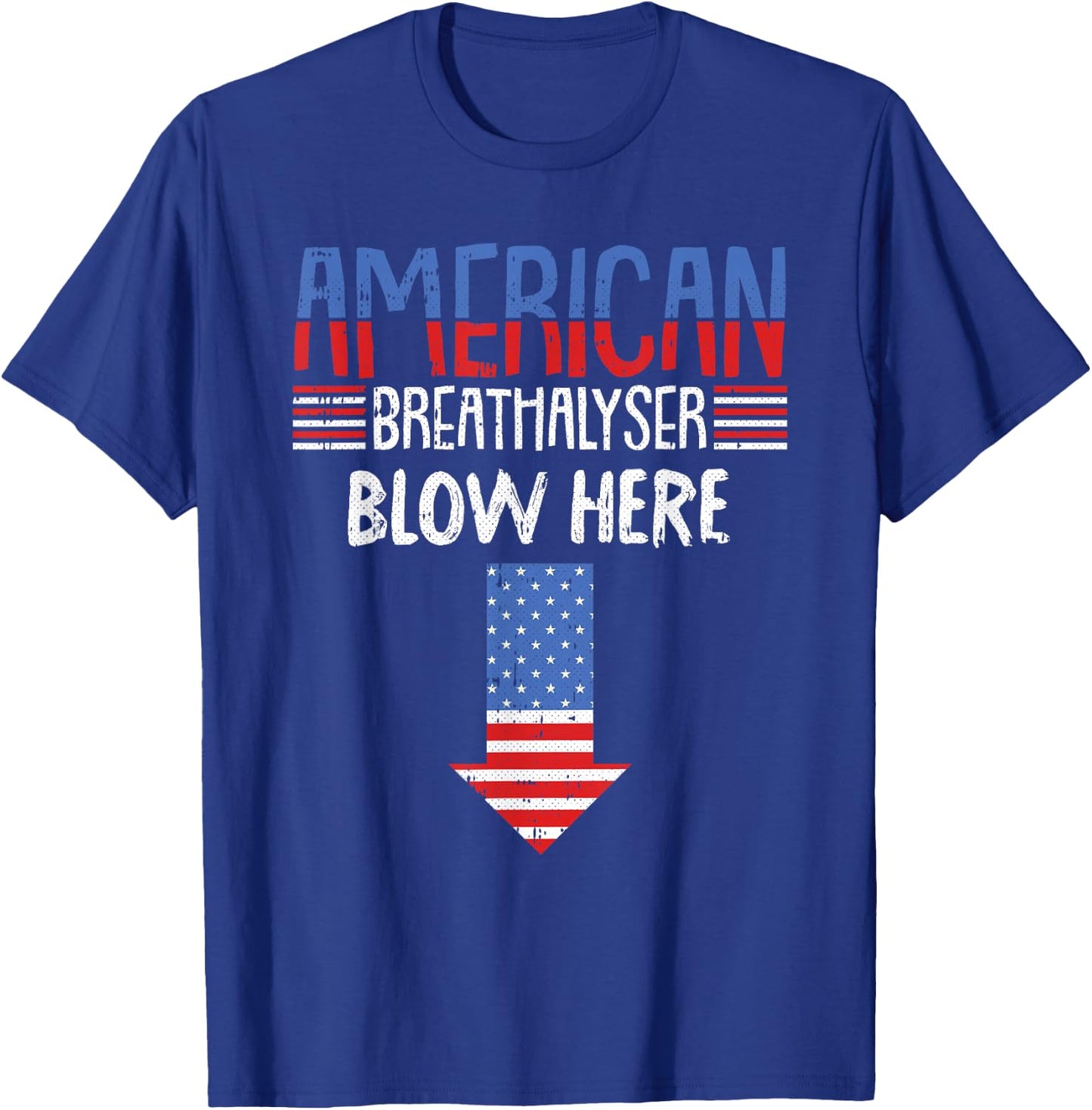 Breathalyzer 4th of July Funny American Flag Patriotic Small T-Shirt - T-Shirt | Royal