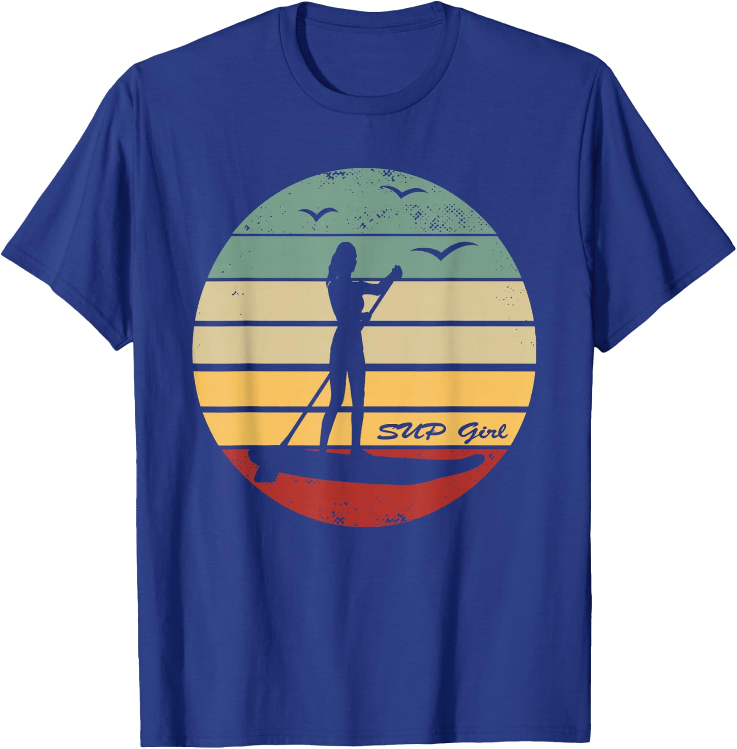 SUP Girl - Retro Stand Up Paddle Board - Water Sports Women T-Shirt - T-Shirt | Royal