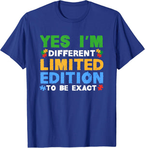Yes Im Different Limited Edition Gift Autistic Teenager T-Shirt - T-Shirt | Royal