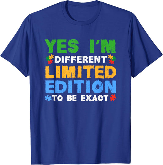 Yes Im Different Limited Edition Gift Autistic Teenager T-Shirt - T-Shirt | Royal