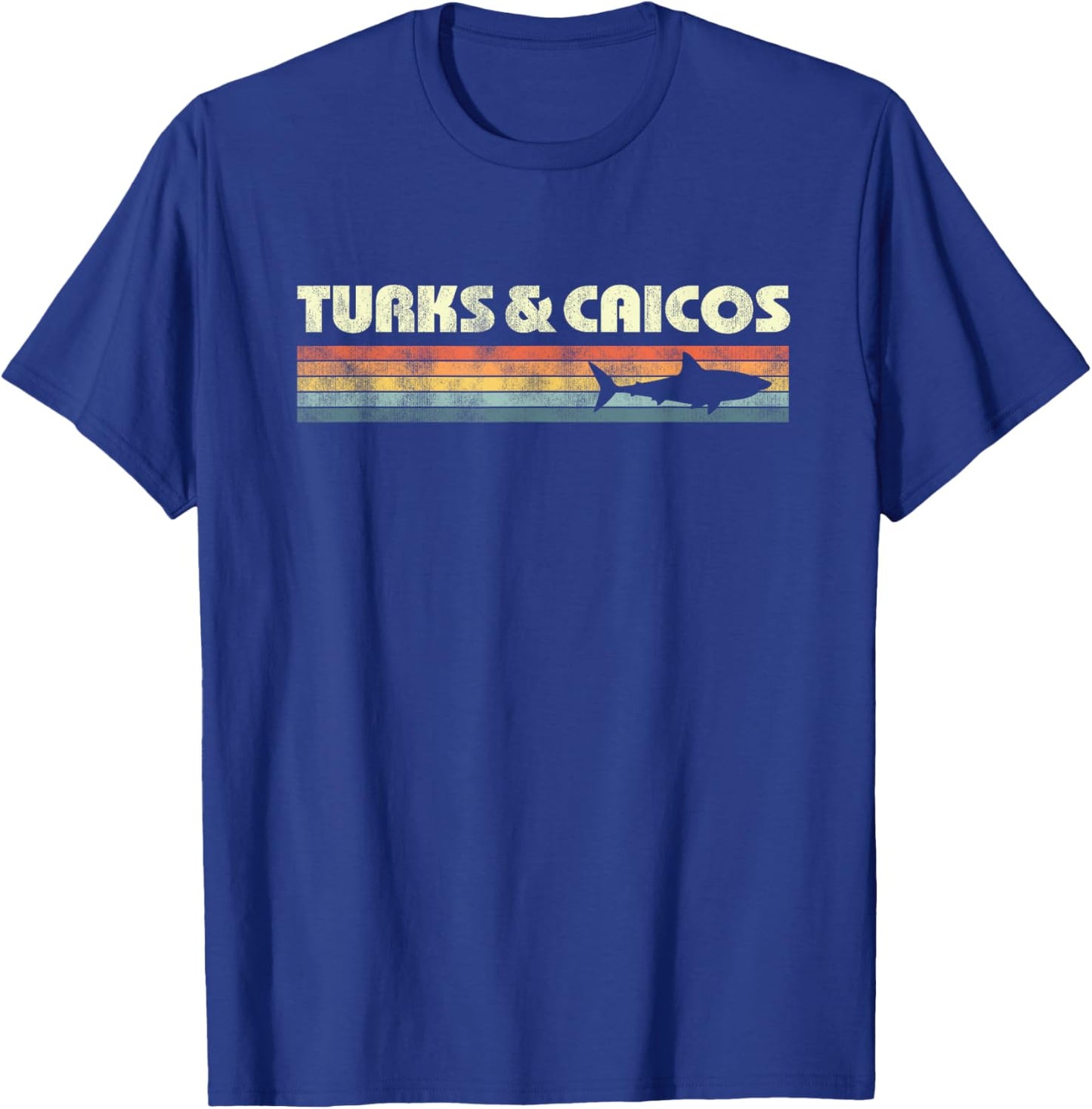 Turks and Caicos Islands Shark Vacation Souvenir 2024 T-Shirt - T-Shirt | Royal