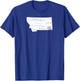 White State of Montana Distressed with 406 MT Area Code T-Shirt - T-Shirt | Royal