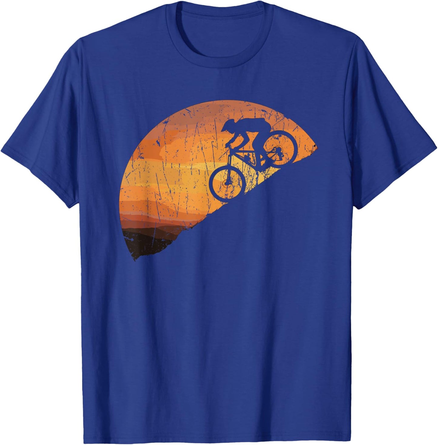 Mountain Bike Vintage MTB Downhill Cycling Biker T-Shirt - T-Shirt | Royal