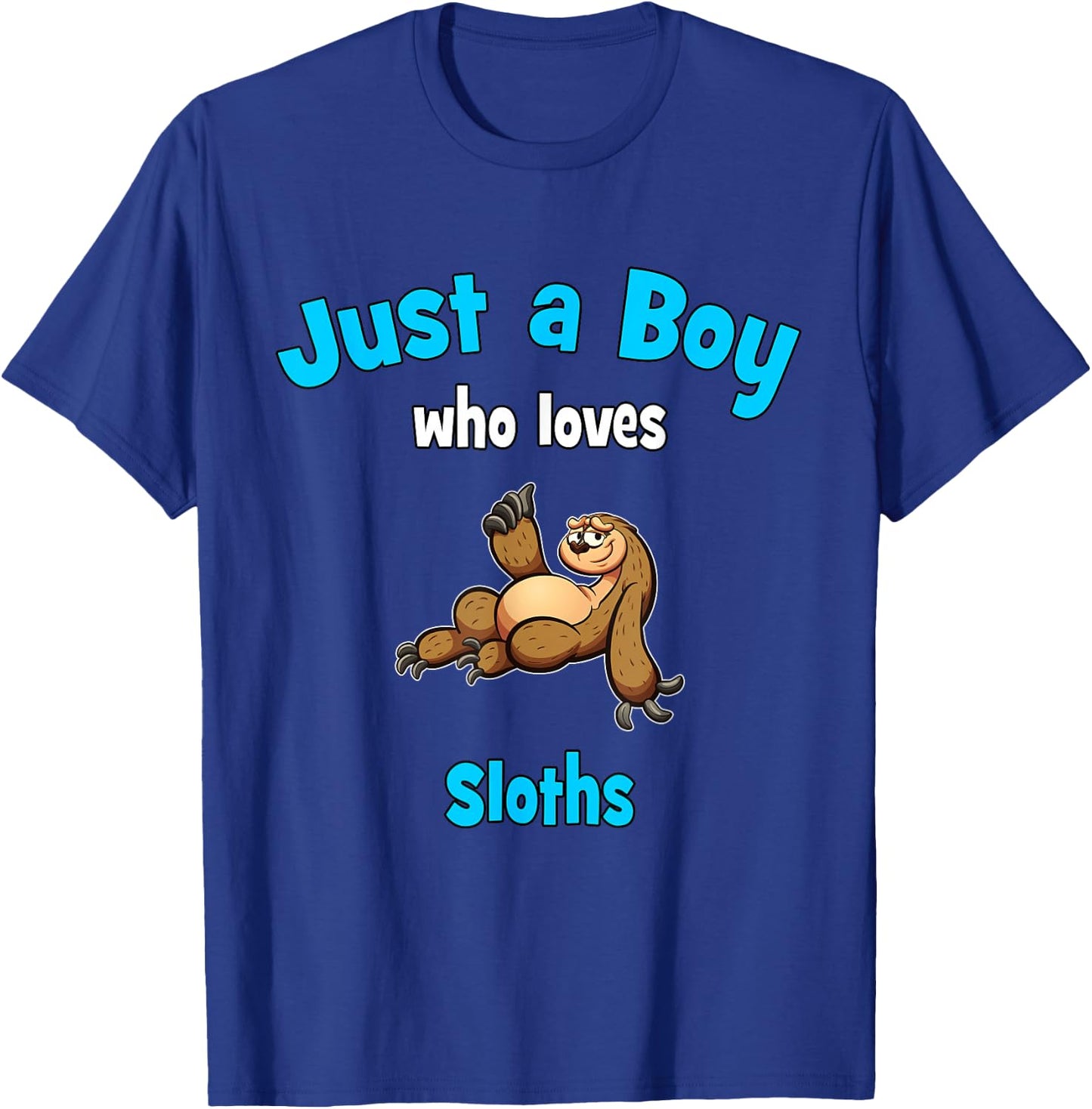 Sloth Shirt for Boys | Children's Sloth T-Shirt - T-Shirt | Royal