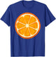 Funny Orange Sliced Fruit Lazy Easy Halloween Costume T-Shirt - T-Shirt | Royal