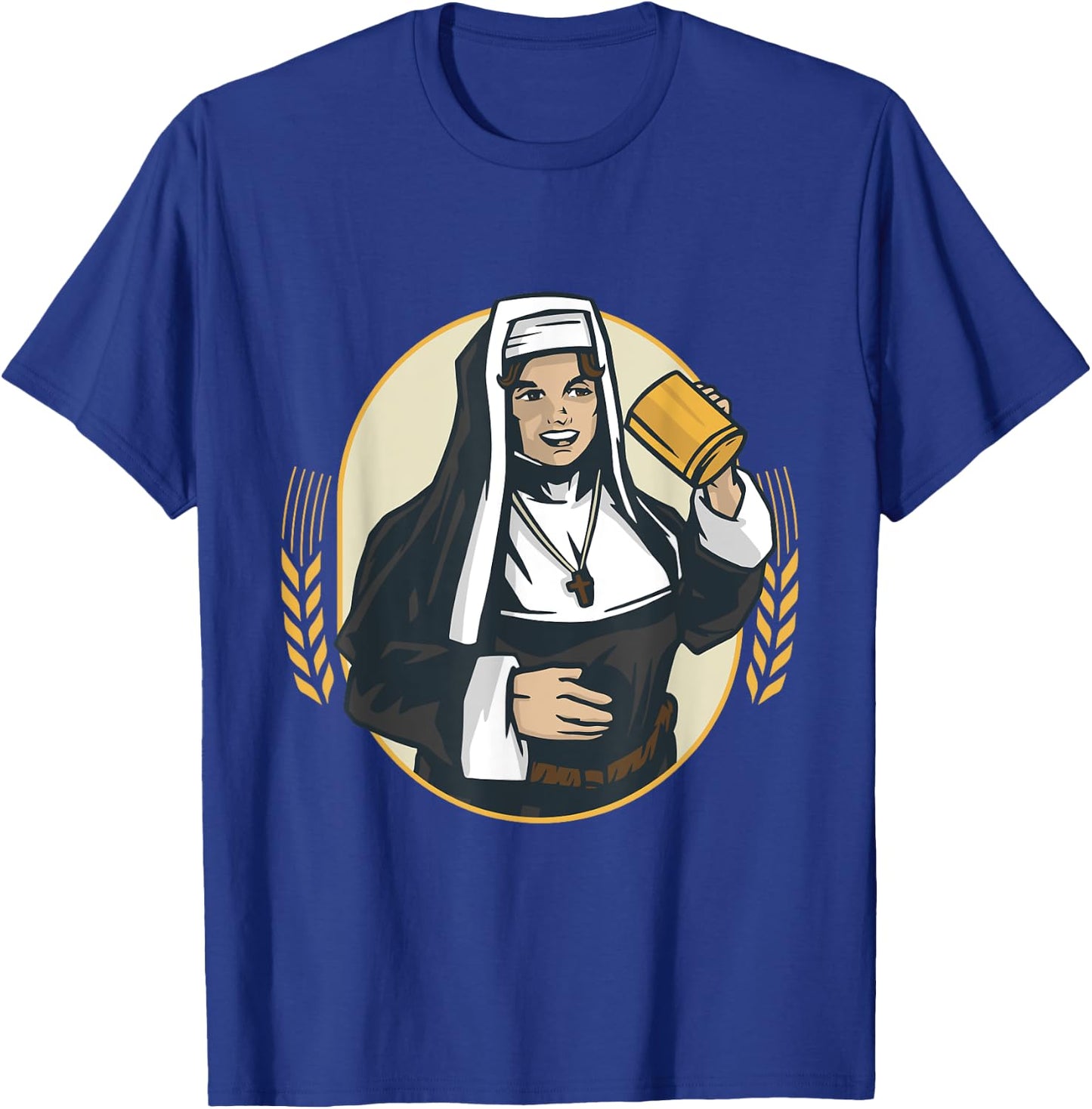 Nun drinks beer T-Shirt - T-Shirt | Royal